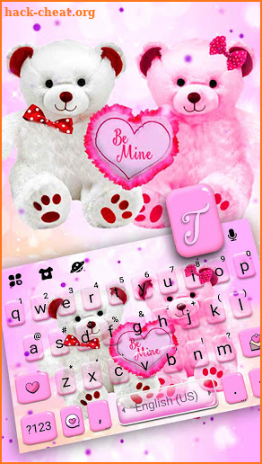 Teddy Bear Couple Keyboard Theme screenshot