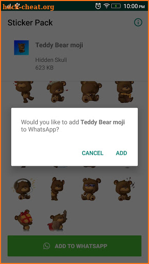 Teddy Bear Sticker for WAStickers screenshot