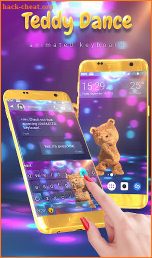 Teddy Dance Animated Keyboard + Live Wallpaper screenshot