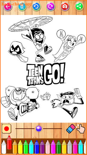 teen coloring titans go game screenshot