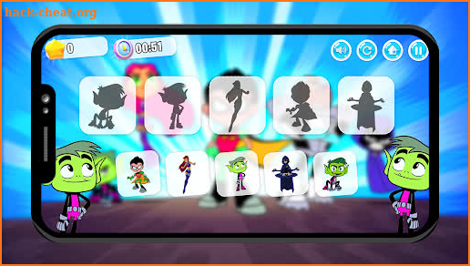 Teen Titans puzzle the cartoon game screenshot