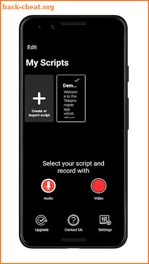 Teleprompter & Video screenshot