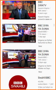 Televisheni BBC Swahili screenshot