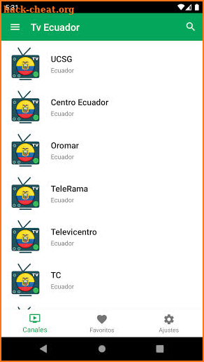 Television de Ecuador - Canales de tv ecuatoriana screenshot