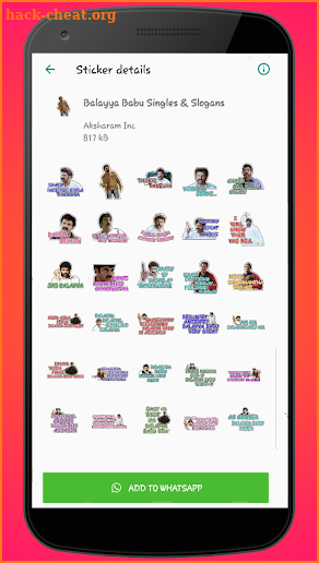 Telugu sticker pack for Whatsapp (WAStickerApp) screenshot