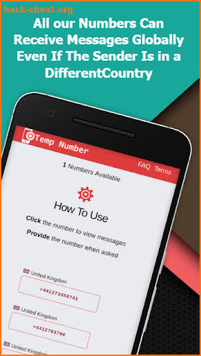 Temp Number - Free Virtual Phone Numbers screenshot