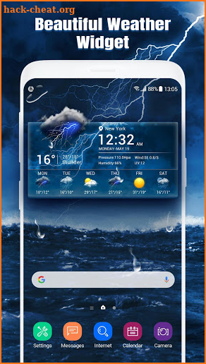 Temperature weather widget&Forecast screenshot