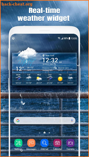 Temperature weather widget&Forecast screenshot