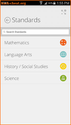 Tennessee Academic Standards screenshot