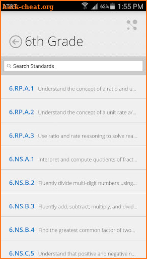 Tennessee Academic Standards screenshot