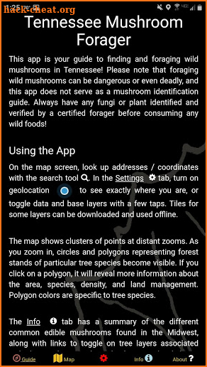 Tennessee Mushroom Forager Map Morels Chanterelles screenshot