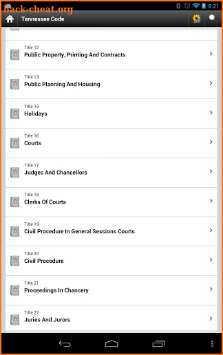 Tennessee Statutes Laws CODE screenshot
