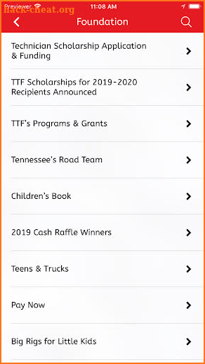 Tennessee Trucking Association screenshot