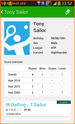 Tennis Math: score & stats screenshot