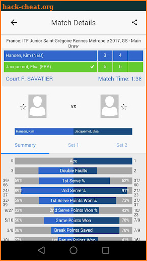 Tennis-Ticker Livescores screenshot