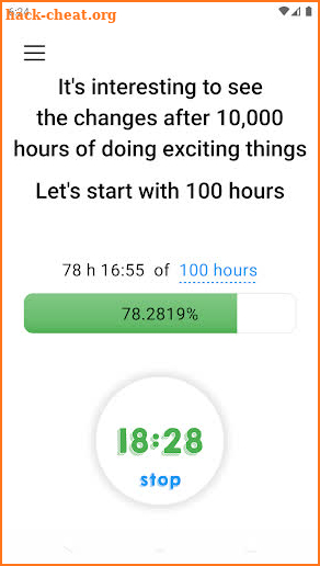 TenthApp - 10000 hours timer screenshot