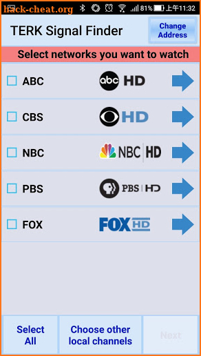 TERK Signal Finder screenshot