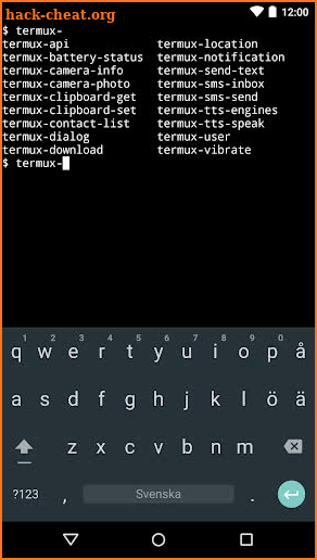 Termux:API screenshot