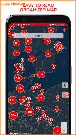 Tesla Supercharger Map screenshot