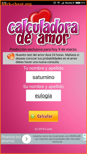 Test de amor verdadero con nombres screenshot