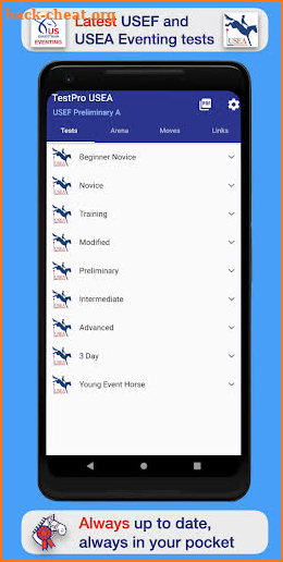 TestPro USEA and USEF Eventing screenshot