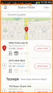Texaco Station Finder screenshot