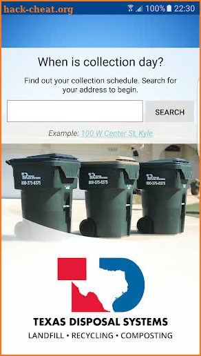 Texas Disposal Waste Wizard screenshot