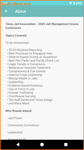 Texas Jail Association screenshot