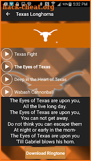 Texas Longhorns Official Tones screenshot