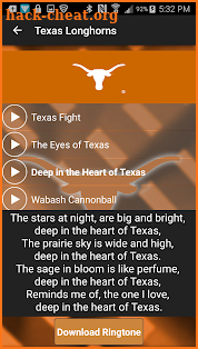 Texas Longhorns Official Tones screenshot