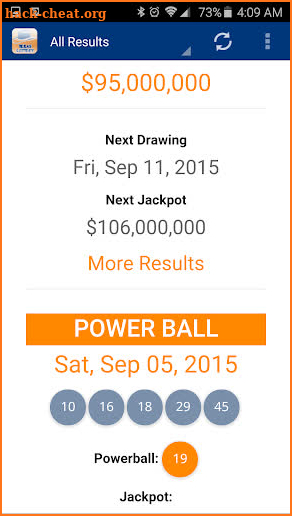 Texas Lottery Results screenshot