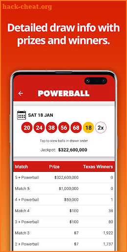 Texas Lotto Results screenshot