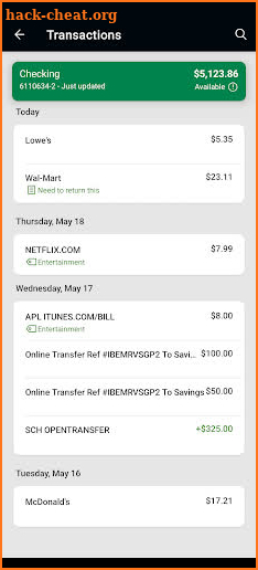 Texell Digital Banking screenshot