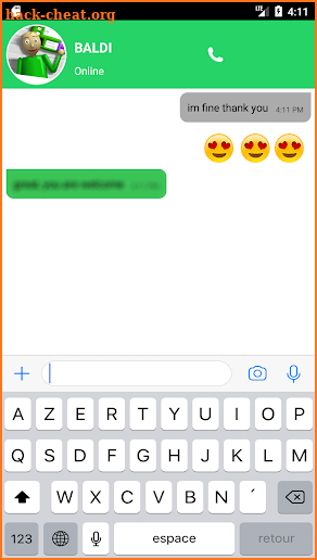 Text Baldi Funny App screenshot