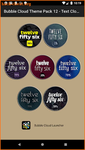 Text Clock Watch Face Pack 12 for Bubble Cloud screenshot