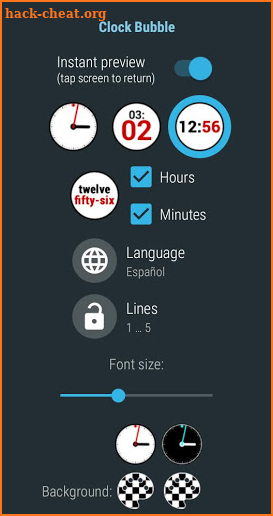 Text Clock Watch Face Pack 12 for Bubble Cloud screenshot