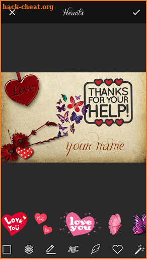 Thank You Cards Name Art Maker screenshot