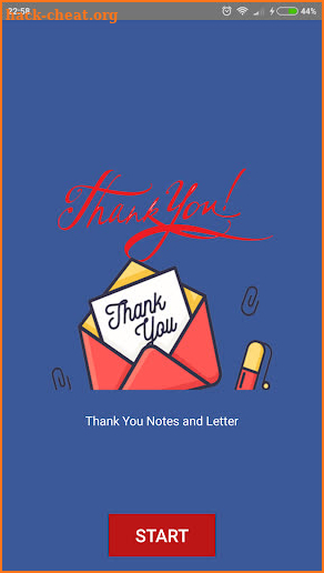 Thank You Letter and Notes screenshot