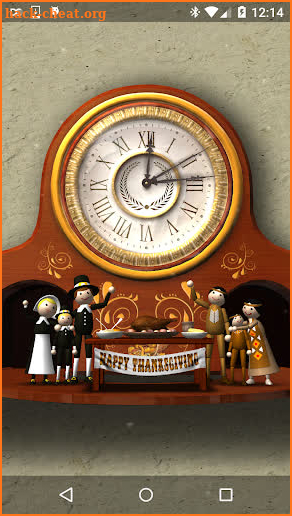 Thanksgiving Animated Clock 3D screenshot