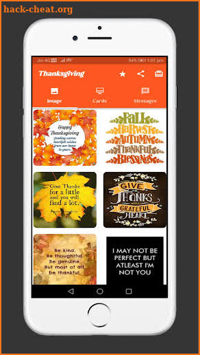 Thanksgiving Cards Creator screenshot