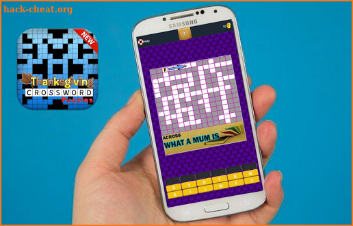 Thanksgiving Crossword Puzzle screenshot