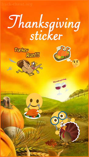 Thanksgiving Day Emoji Sticker screenshot