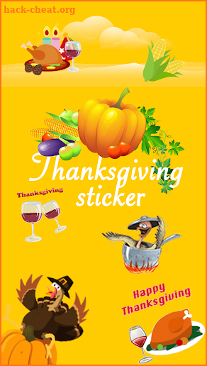 Thanksgiving Day Emoji Sticker screenshot