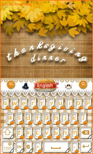 Thanksgiving Dinner Go Keyboard screenshot