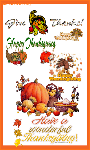 Thanksgiving Gif Stickers screenshot