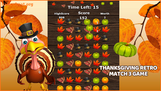 Thanksgiving Retro Match 3 Game screenshot