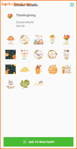 Thanksgiving Stickers for WhatsApp 2019 screenshot