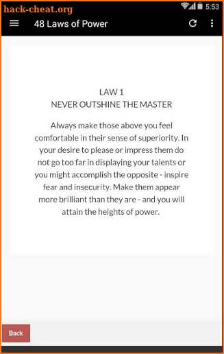 The 48 Laws of Power screenshot