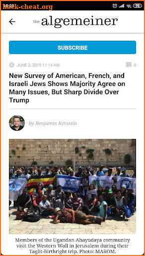 The Algemeiner screenshot