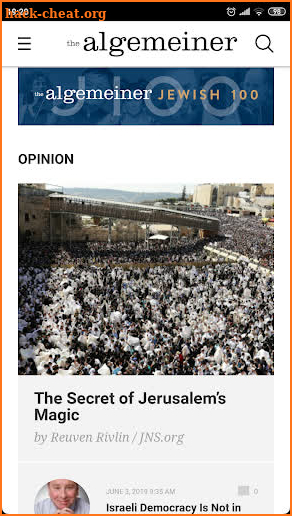 The Algemeiner screenshot